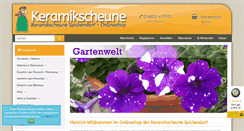 Desktop Screenshot of keramikscheune-onlineshop.de