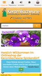 Mobile Screenshot of keramikscheune-onlineshop.de